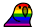 a gif of the pride parrot